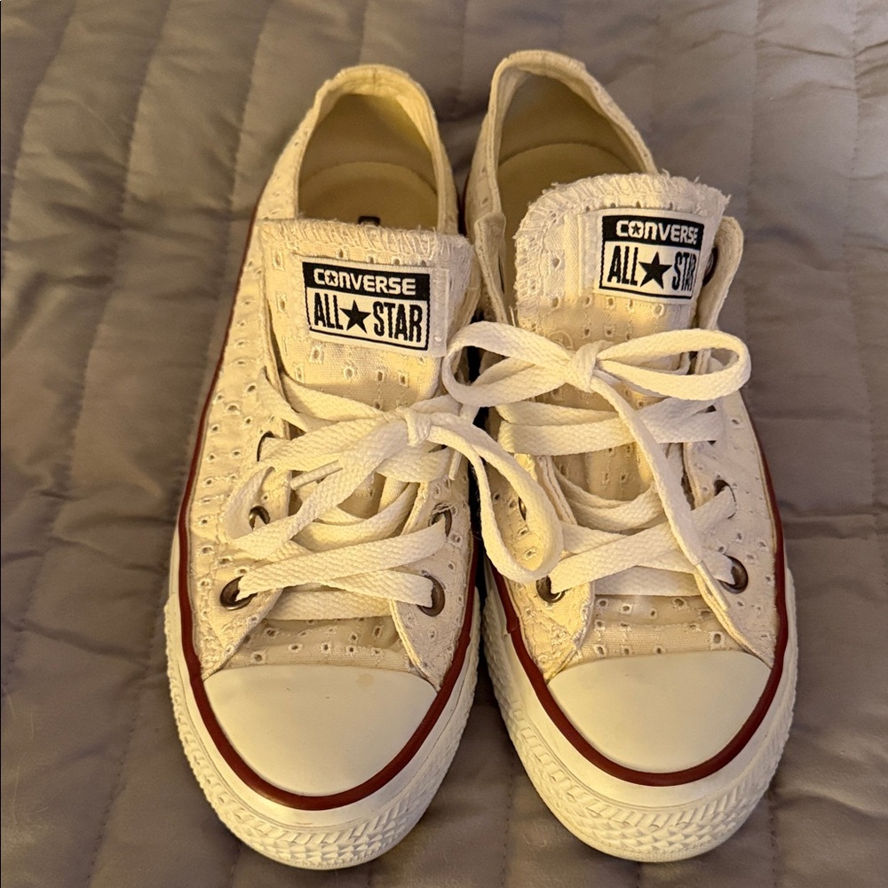 Converse Cream All Star Sneakers
